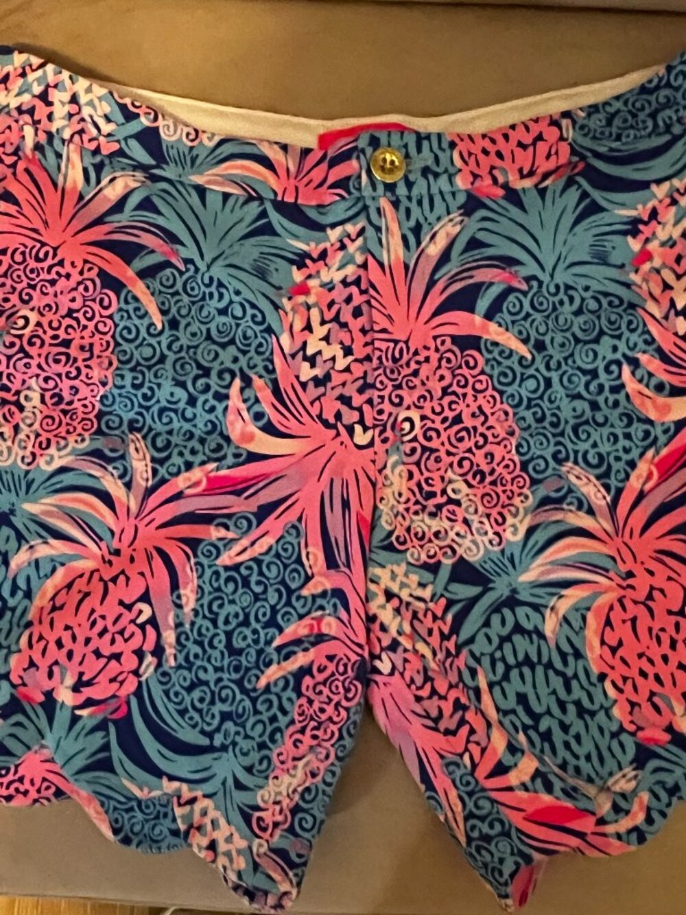 LILLY PULITZER DARCI KNIT SHORT - BOREALIS BLUE TROPIC DOWN LOW